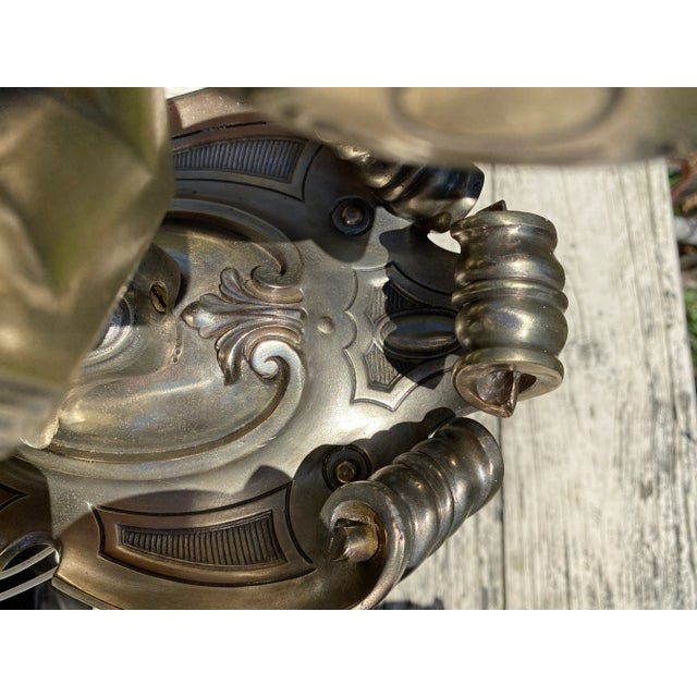 Metal Vintage E. Caldwell Three Light Bronze Barouqe Style Sconces - a Pair For Sale - Image 7 of 11