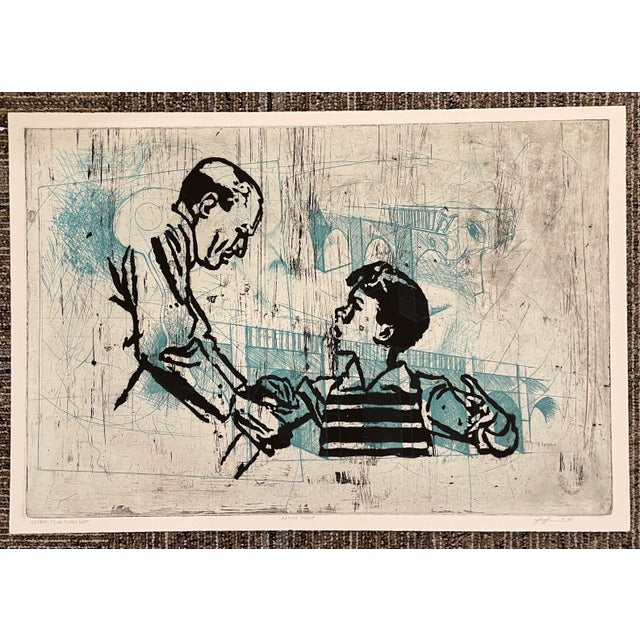 Figurative 1990s Two Sides Lost Figural Etching For Sale - Image 3 of 3