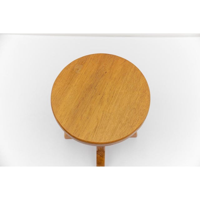 Mid-Century Modern French Oak Stools, 1960s, Set of 2 For Sale - Image 15 of 18