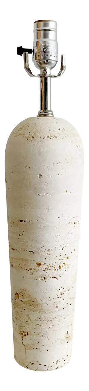 Travertine Marble Italian Vintage Lamp
