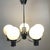 Silver Vintage Chrome and White Glass Pendant Light, 1970s For Sale - Image 8 of 12