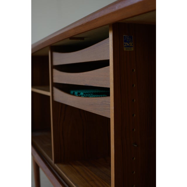 Bernhard Pedersen & Son Rare 1960s Bernhard Pedersen & Son Teak Credenza With Tambour Doors For Sale - Image 4 of 10