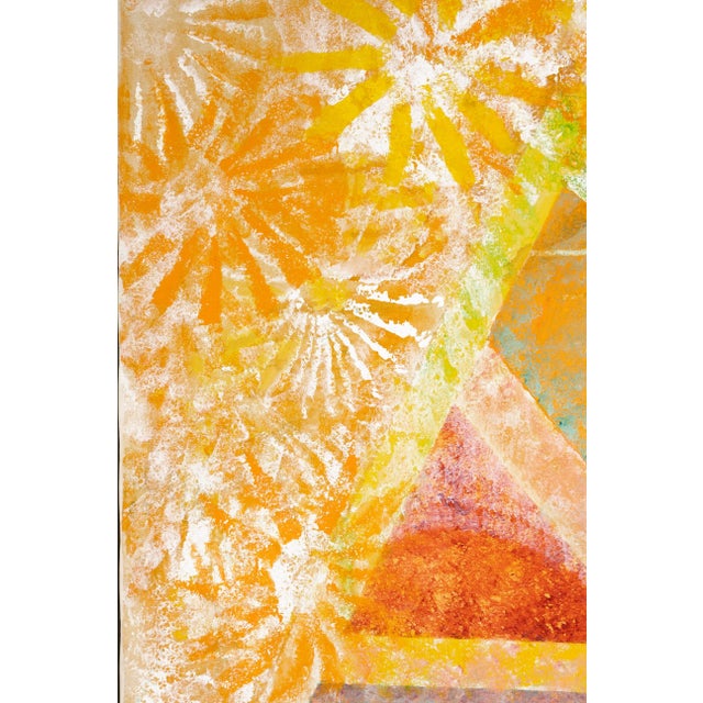 Contemporary Abstract Minimalist Acrylic Painting on Board Framed Signed Janet For Sale In Detroit - Image 6 of 6