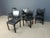 Black Vintage Leather Dining Chairs from Durlet, 1980s, Set of 6 For Sale - Image 8 of 12