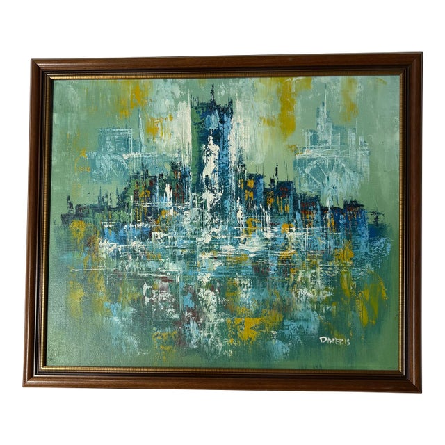 1970s Mid Century Modern Painting - Signed For Sale