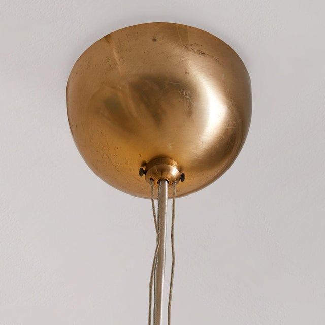 1970s Italian Reticello Murano Glass Pendant For Sale - Image 4 of 9