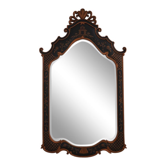 Stunning Chinoiserie Decorated Mirror For Sale