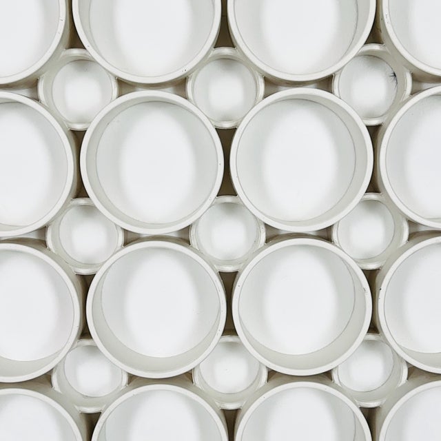 Gold Space Age White Plastic Wall or Ceiling Panels System, Switzerland, 1970s For Sale - Image 8 of 11