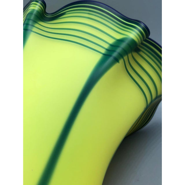 Large Ginko Handkerchief Glass Vase from Eisch, Germany, 31 cm, Handblown & Signed For Sale - Image 10 of 18