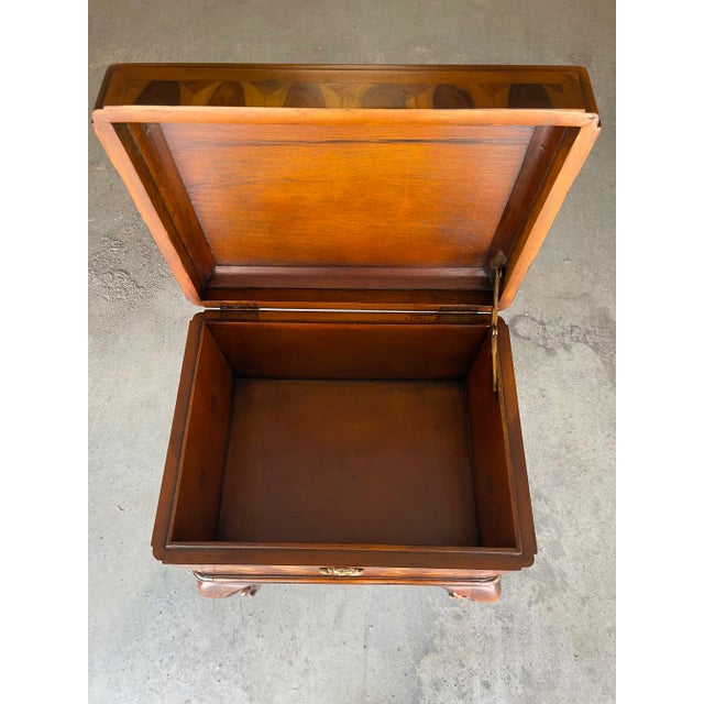 Late 19th Century Antique Figured Walnut Chest on Legs For Sale - Image 9 of 13