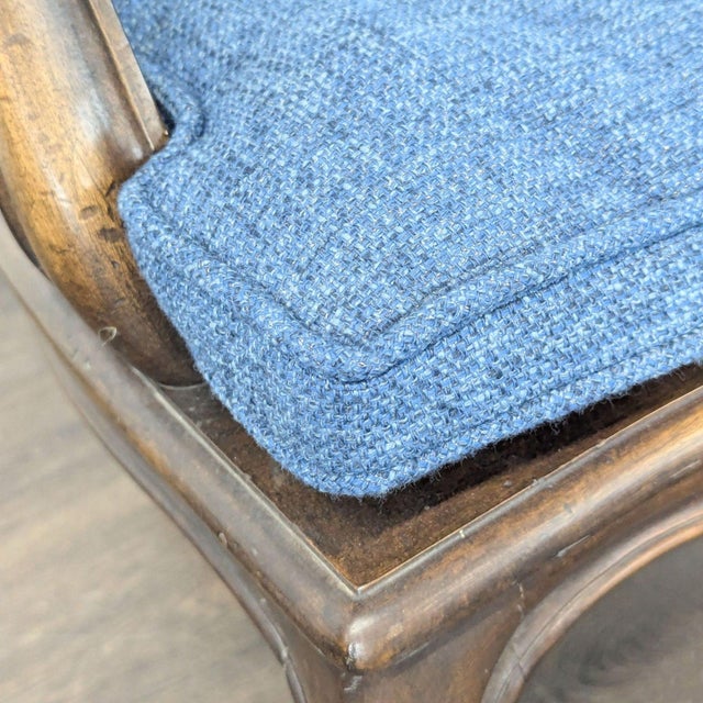 Vintage Wood Dining Chair With Cane Seat For Sale - Image 12 of 14