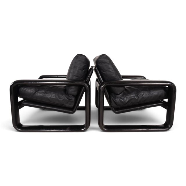 Hombre Leather Lounge Chairs by Burkhard Vogtherr for Rosenthal, 1970, Set of 2 For Sale - Image 12 of 18