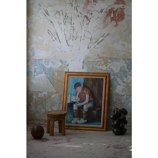 Presenting an enchanting oil painting by the Danish artist Jørgen Sejersen, made in between 1960-1980s. This particular...