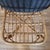 1970s 1970s Chinese Chippendale Rattan Side Chair Desk Accent Chair W/ Black Faux Leather Cushion For Sale - Image 5 of 10
