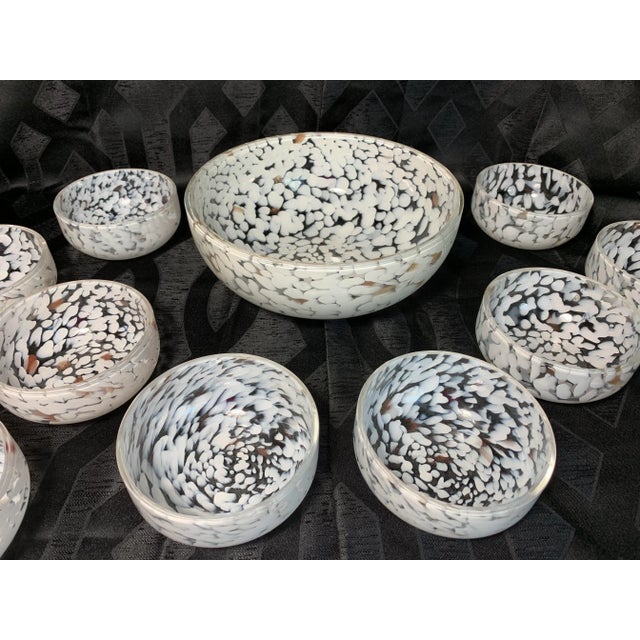 1960s 1960s Cenedese Murano Cased Glass Serving Bowl Set - 11 Pieces For Sale - Image 5 of 13