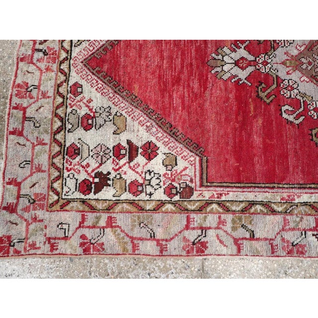 Mid 20th Century Galerie Shabab Collection Mid-20th Century Turkish Oushak Accent Rug For Sale - Image 5 of 8