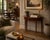 A fine and elegant Georgian mahogany demi lune console table and fold over card table of superb colour and proportions....