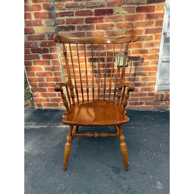 Ethan Allen Vintage Ethan Allen Windsor Fan Back Dining Chairs. Set of 6 For Sale - Image 4 of 16