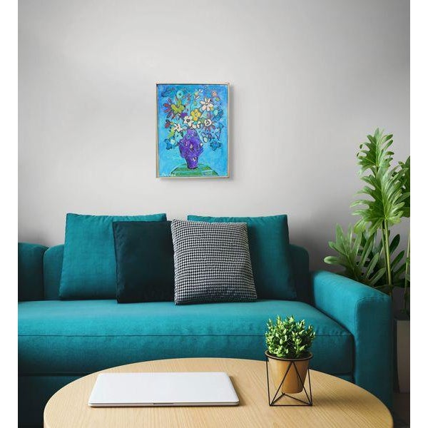 FREE shipping: This series of paintings has been extremely popular. Bright and vibrant oil painting on a wood panel. The...