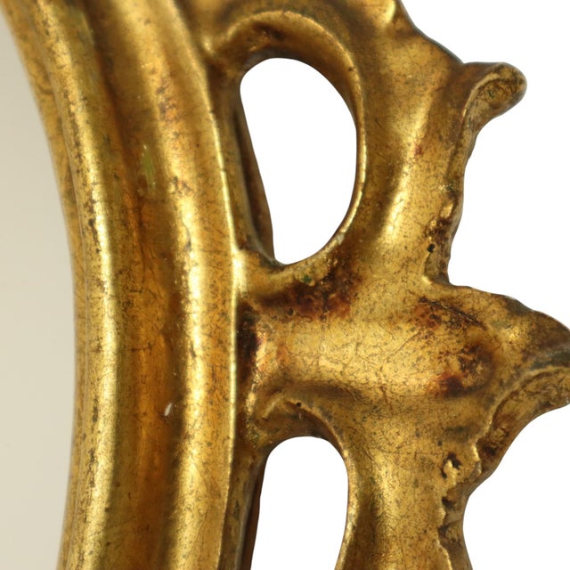Baroque Style Gilt Crested Mirror, 1950s For Sale - Image 14 of 15
