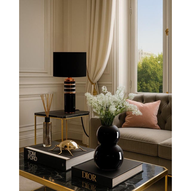 Black Colonne Royale Table Lamp by Eric Willemart For Sale - Image 8 of 8