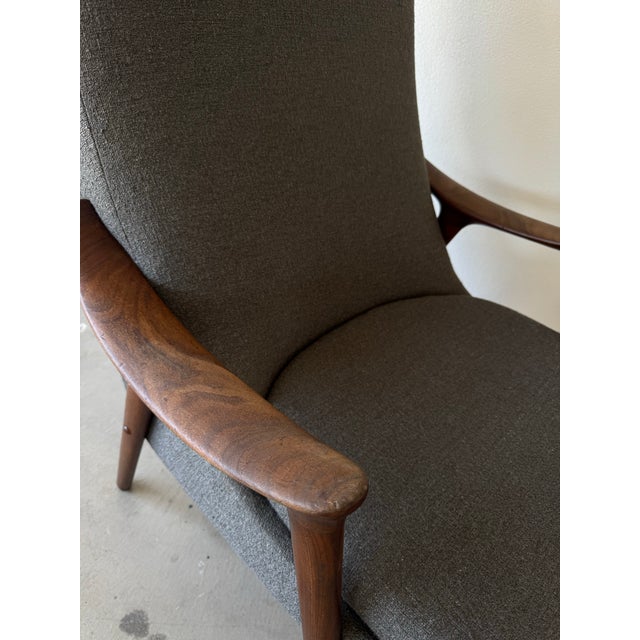 1950s 1950s Mid-Century Modern Norwegian Møre Lenestolfabrikk Klarinett Teak Lounge Chair For Sale - Image 5 of 11