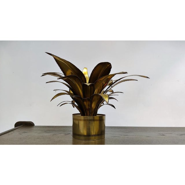 Flower Table Lamp from Maison Jansen, 1970s For Sale - Image 6 of 12