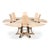 Transitional Round Dining Table, Large - Bleached Oak With Hammered Iron Base For Sale In Raleigh - Image 6 of 11