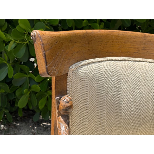 Vintage Neoclassical Carved Dolphin Armchairs, Pair For Sale In Naples, FL - Image 6 of 16