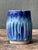 Vintage Studio Pottery Blue Ceramic Vase For Sale - Image 18 of 18