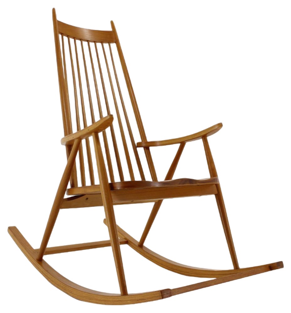 Beech Rocking Chair by Varjonen Puunjalostus for Uusikylä, Finland