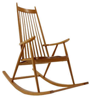 Beech Rocking Chair by Varjonen Puunjalostus for Uusikylä, Finland, 1960s