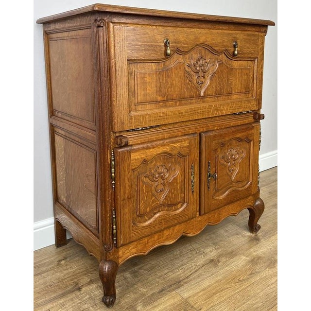 Vintage French Louis XIV Oak Sideboard For Sale - Image 3 of 18