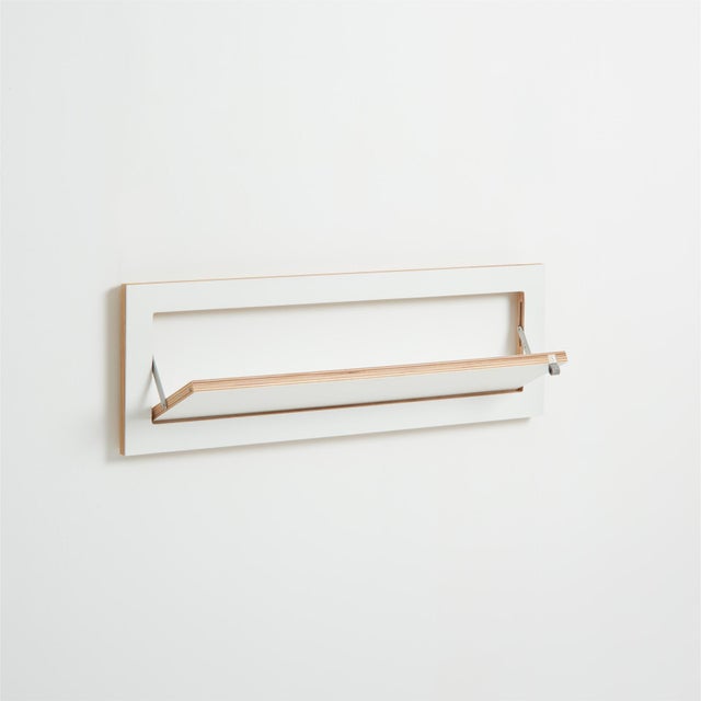 Not Yet Made - Made To Order 80×27-1 Fläpps Shoe Shelf in White from Ambivalenz For Sale - Image 5 of 6