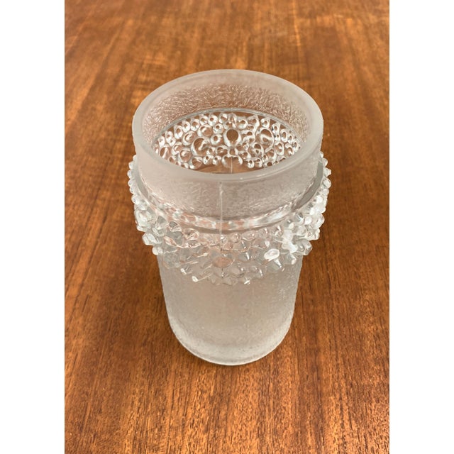 Vintage French Glass Spike Vase, 1970s For Sale - Image 11 of 18