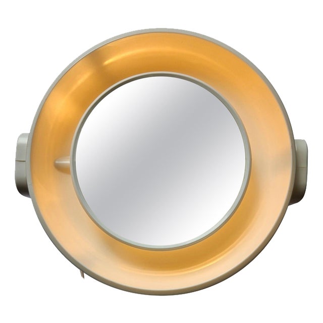 Vintage Wall Backlit Mirror, Germany, 1970s For Sale