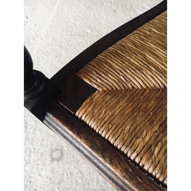 Low Arts & Crafts Oak & Rush Armchair, Belgium 1920s For Sale - Image 13 of 18