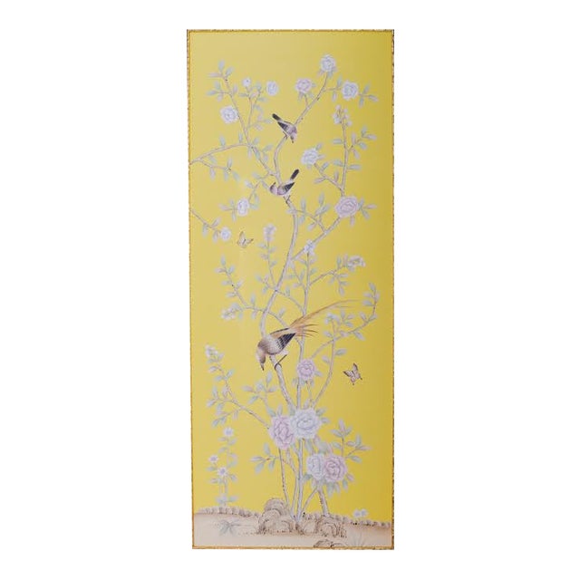 Hand Painted Chinoiserie Wallpaper Panels Chairish