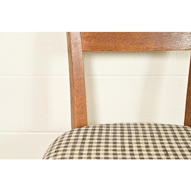 Brown Stickley Mission Oak Arts & Crafts Side Chairs or Dining Chairs, Pair For Sale - Image 8 of 16