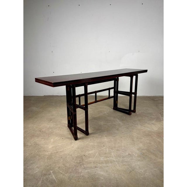 Console Table by Lyda Levi for McGuire, 1970s A refined and rare piece of furniture designed by Lyda Levi and produced by...