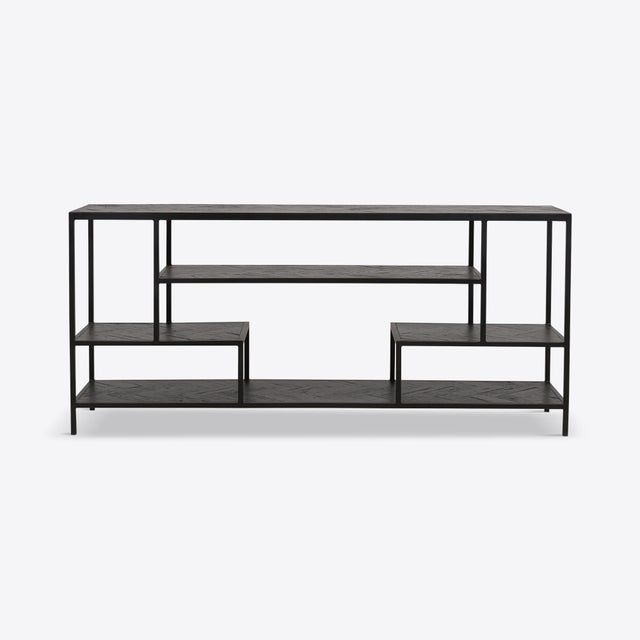 Black York Ebonised Oak Console Table from Pure White Lines For Sale - Image 8 of 9