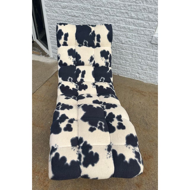 Metal Vintage Carsons Wave Chaise Lounge For Sale - Image 7 of 9