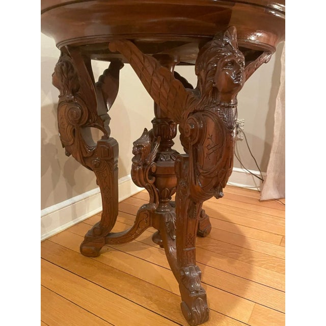 1920s Pair R. J. Horner End Tables, Side or Pedestal Tables, Carved, Inlaid, Rare For Sale - Image 5 of 13