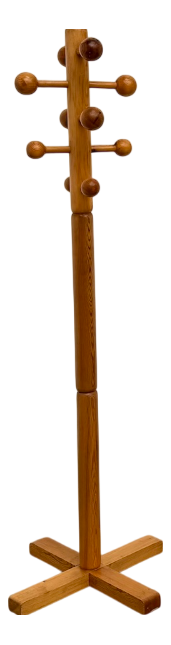 Freestanding Coat Rack in Pine from Les Arcs, 1970s