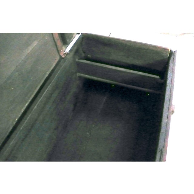 Antique German Dark Oak Trunk For Sale - Image 13 of 14
