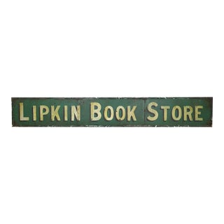 Reclaimed Lipkin Bookstore Aluminum Marty Supreme Movie Prop Sign For Sale