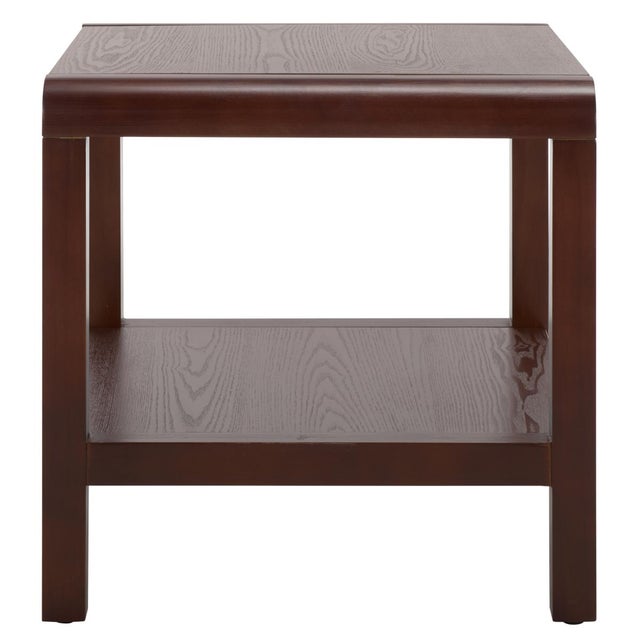 Wood Omara 1 Shelf Side Table in Walnut For Sale - Image 7 of 8