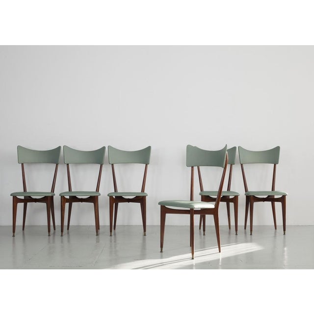 Dining Room Chairs attributed to Ico Paris, Set of 6 For Sale - Image 4 of 18