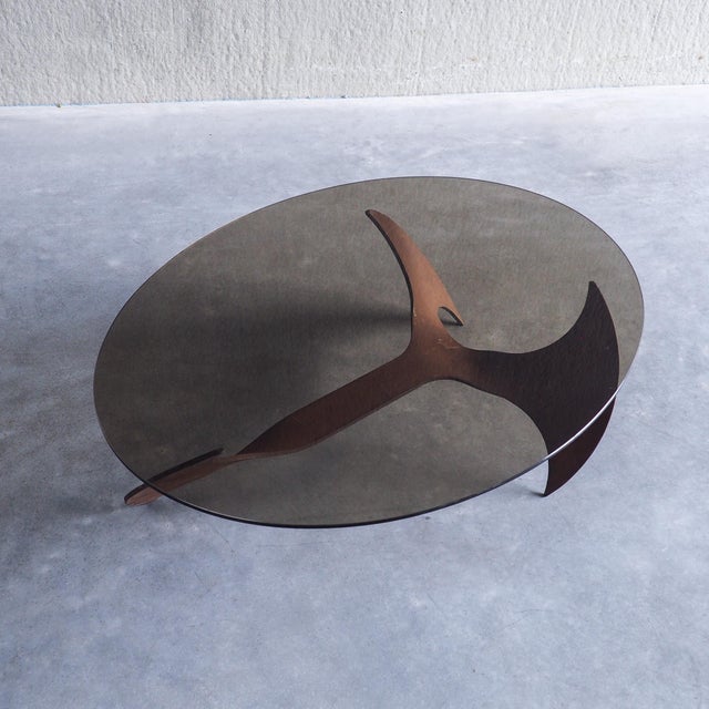 Oval Propeller Coffee Table by Knut Hesterberg for Ronald Schmitt, 1960s For Sale - Image 11 of 15
