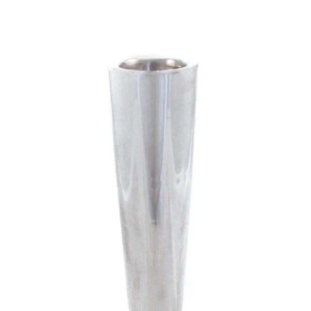 Traditional Sterling Shabbat Candlesticks - A Pair For Sale - Image 3 of 6